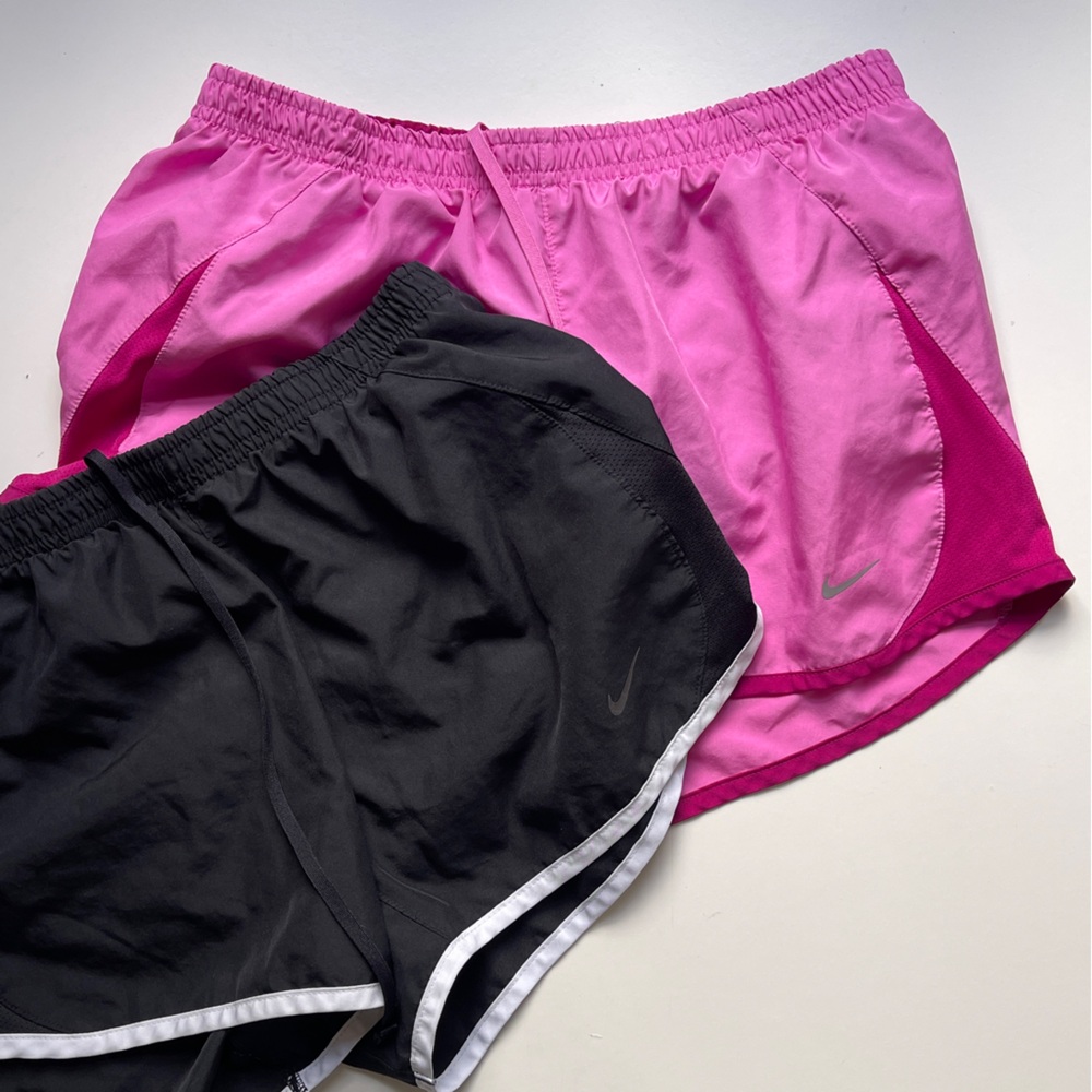 Nike Women's Athletic Shorts Bundle - Pink and Black Size S